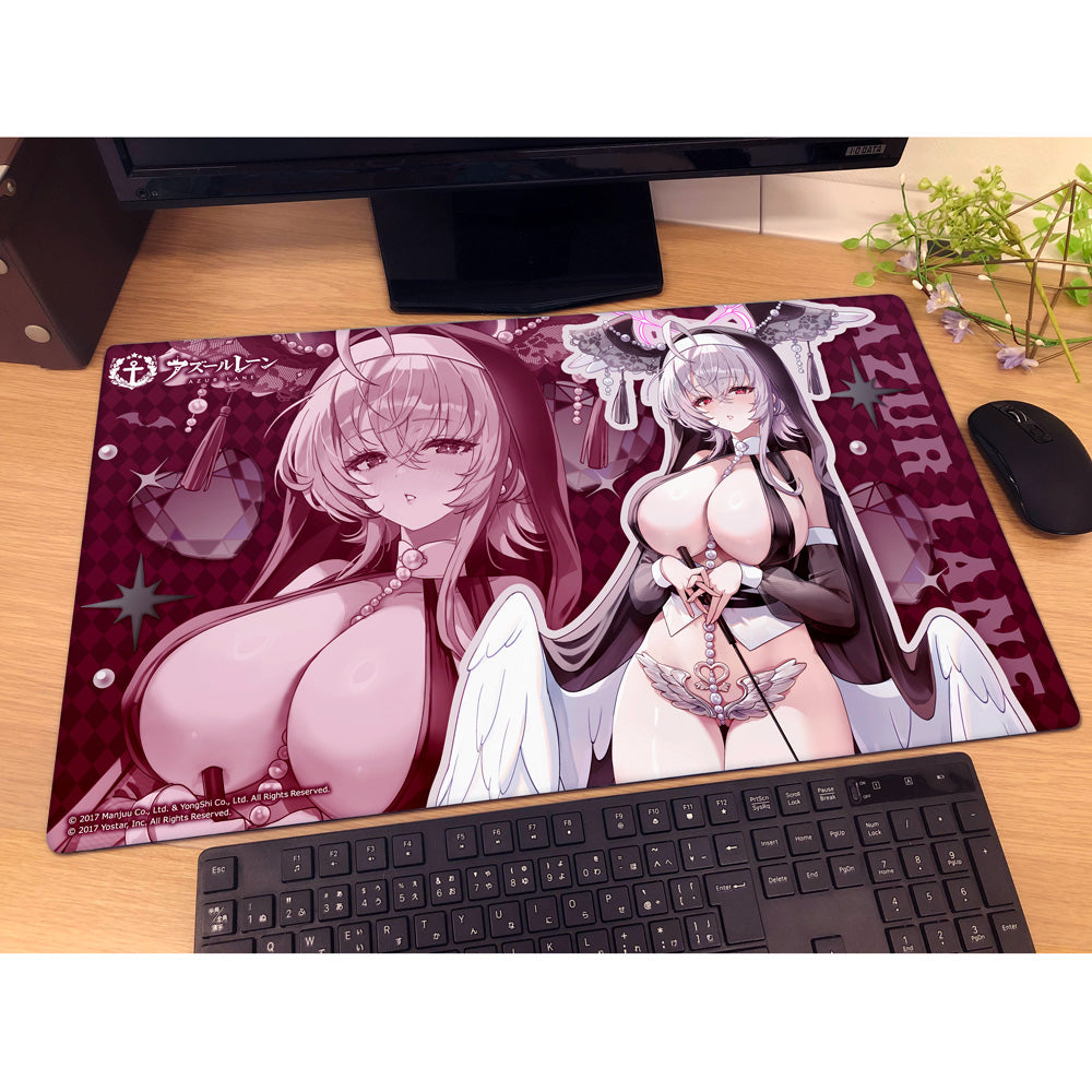 Azur Lane Original Illustration Succubus Sister Rubber Mat Pearl - Key-th