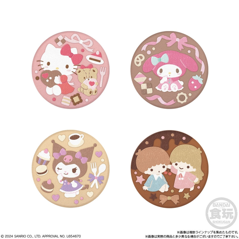 BANDAI Candy Sanrio Characters Embroidered Can Badge Biscuit 3 (Sanrio & San-X)
