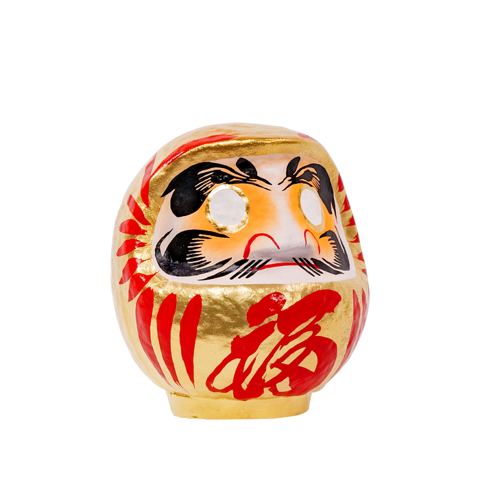Daimonya Gold Daruma 12cm Red