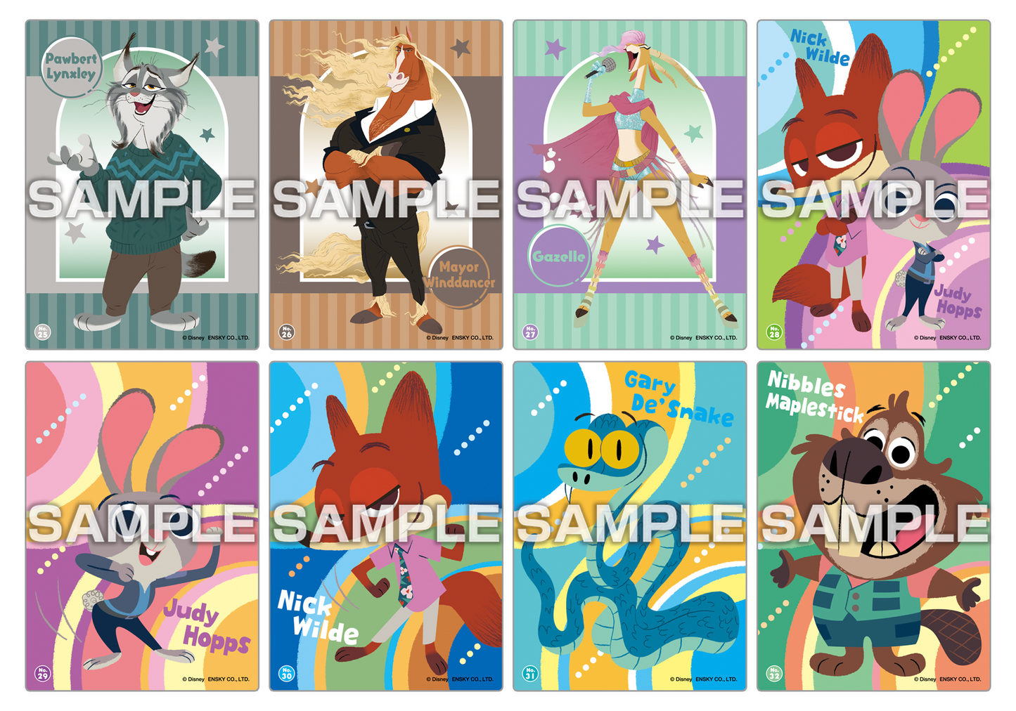 Ensky Zootopia 2 Clear Card Collection Gum (Disney)