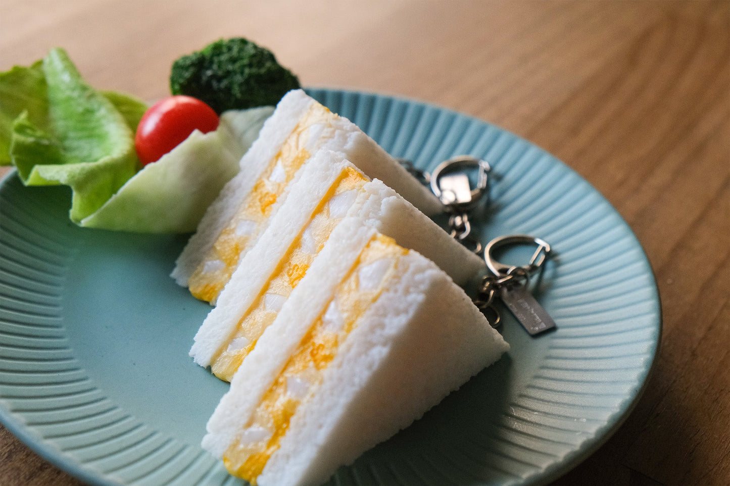 Fake Food / Egg Sandwich / Key Ring