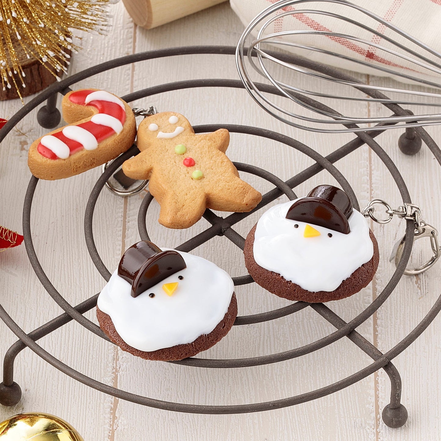 Fake Food / Snowman Cookie / Key Ring