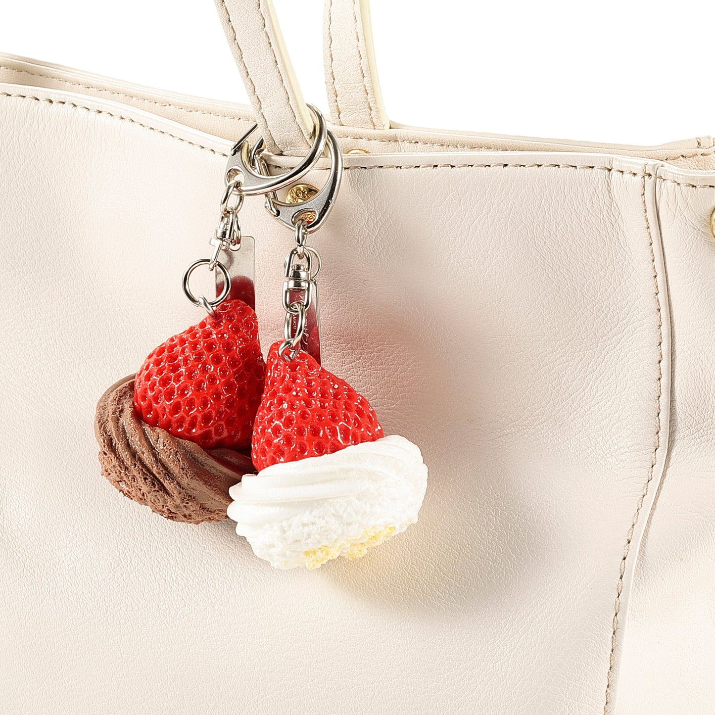 Fake Food / Strawberries for Shortcake / Key Ring
