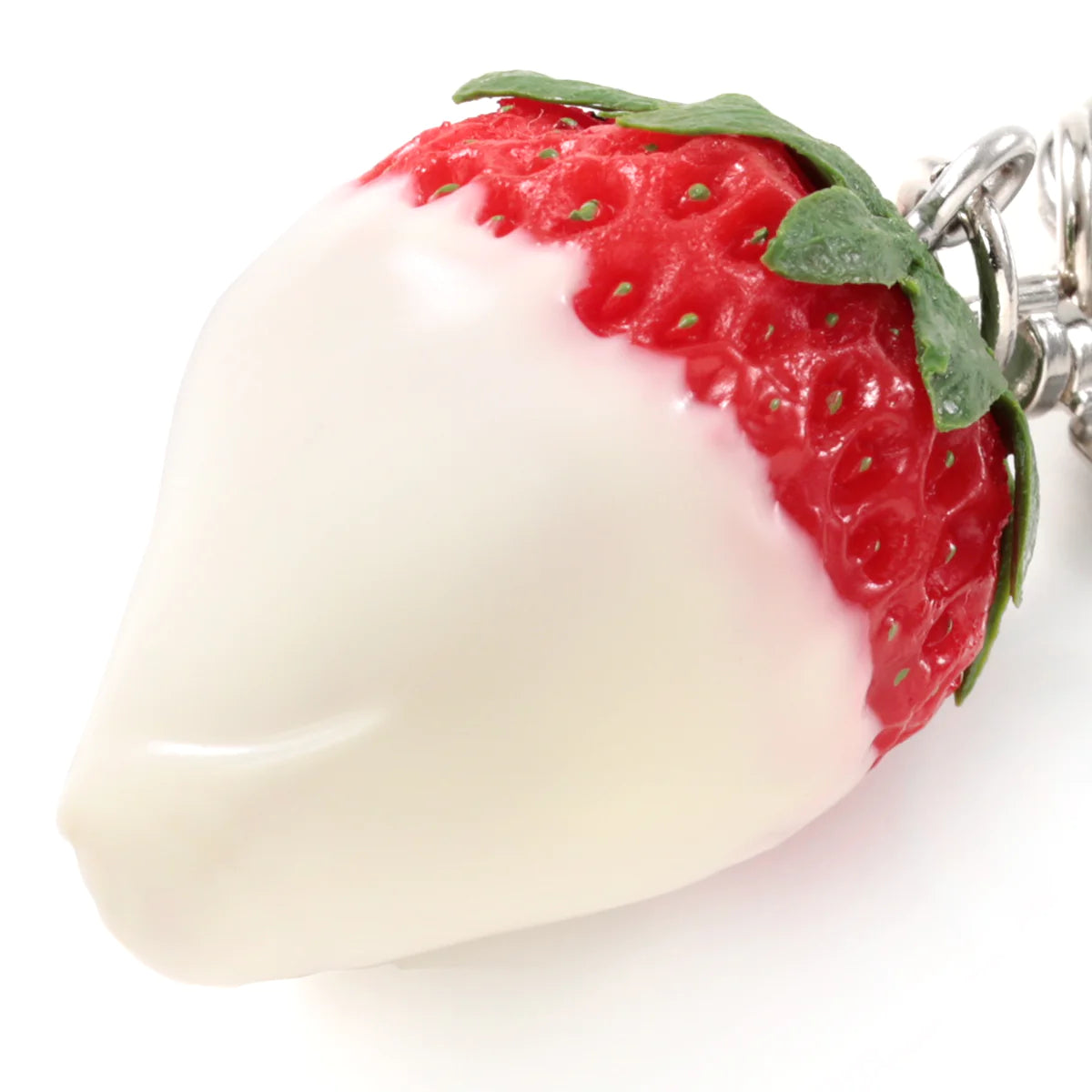 Fake Food / Strawberry With White Chocolate / Key Ring