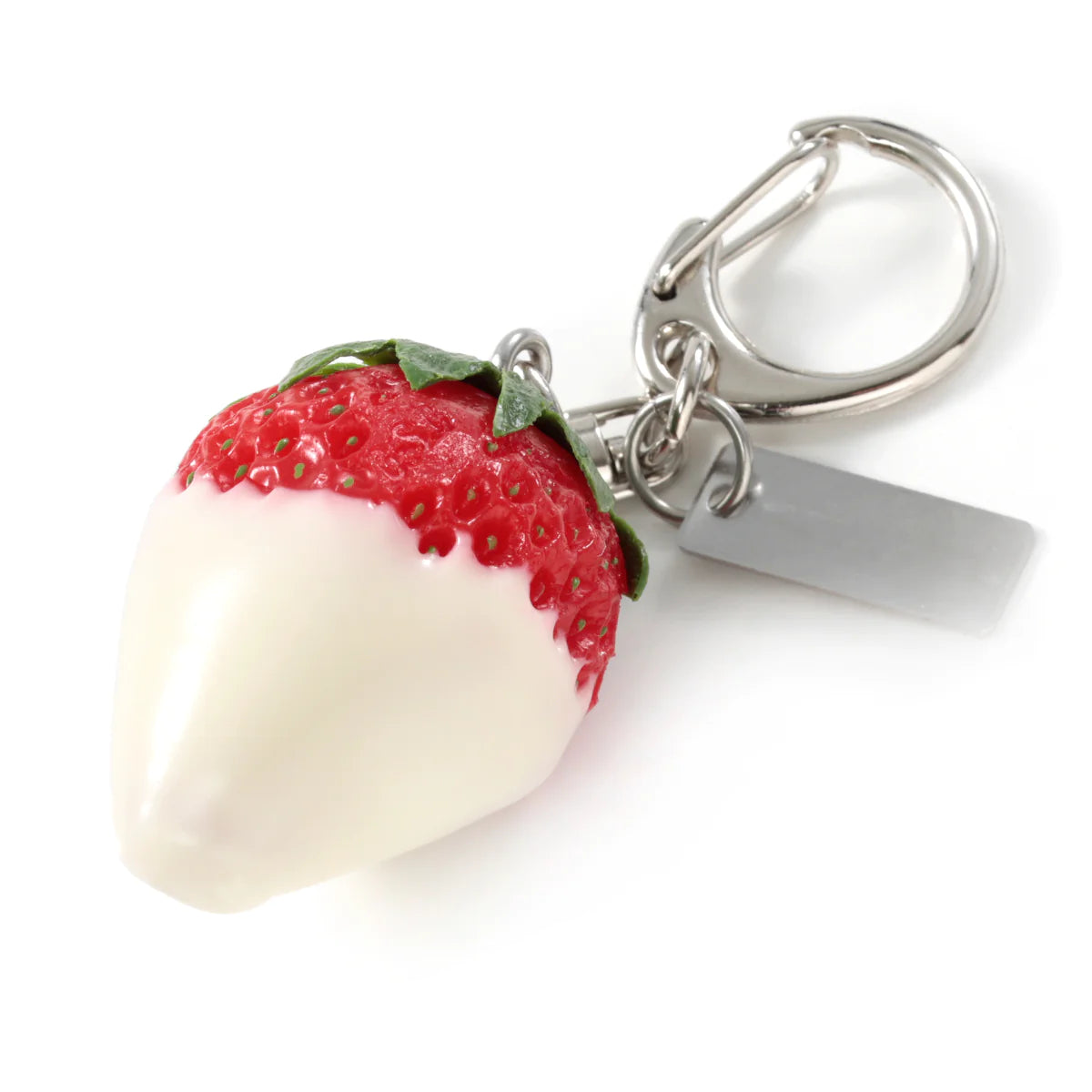 Fake Food / Strawberry With White Chocolate / Key Ring