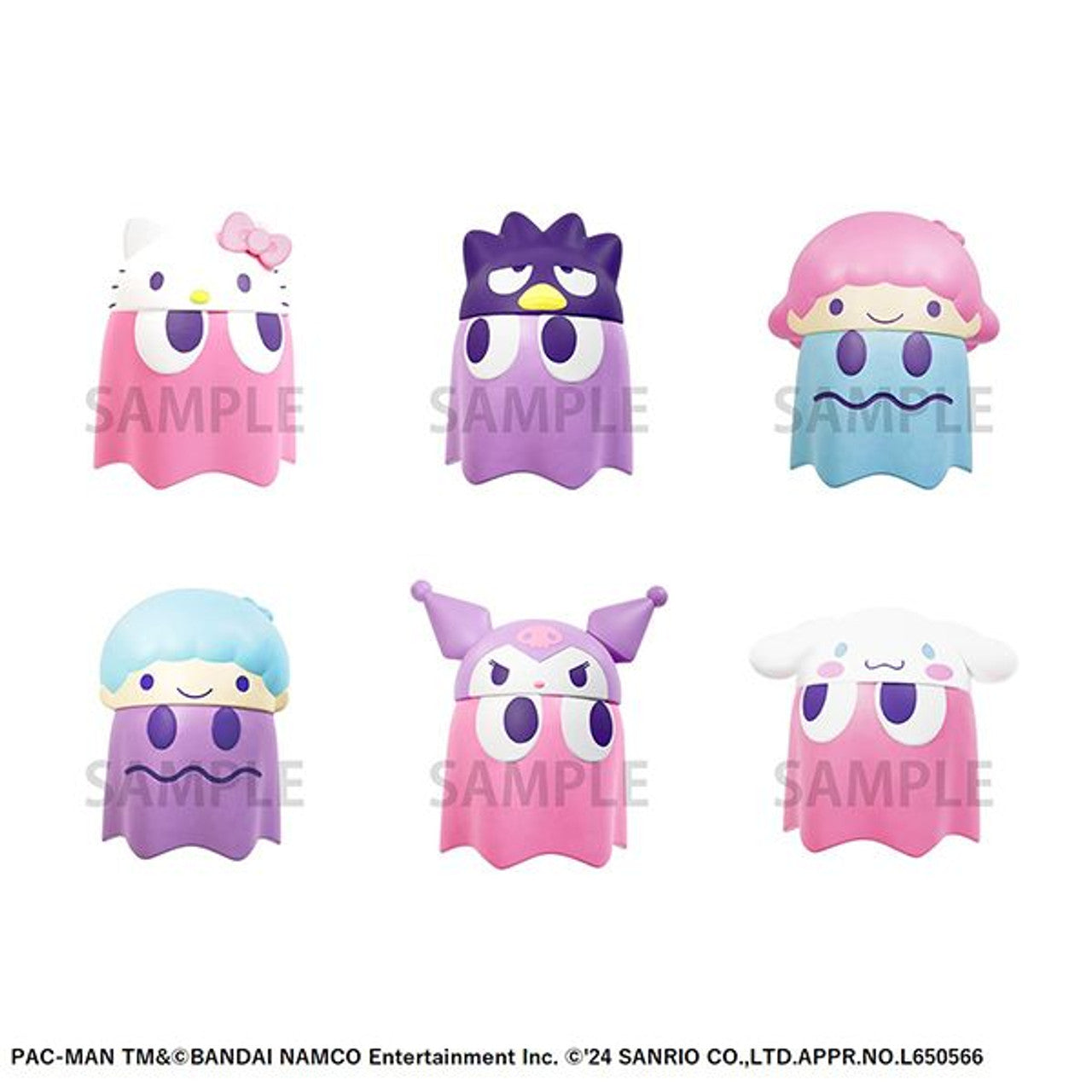 MegaHouse Pac-Man x Sanrio Characters Chibi Collect Figure Vol.2 (Set of 6) (Pac-Man)