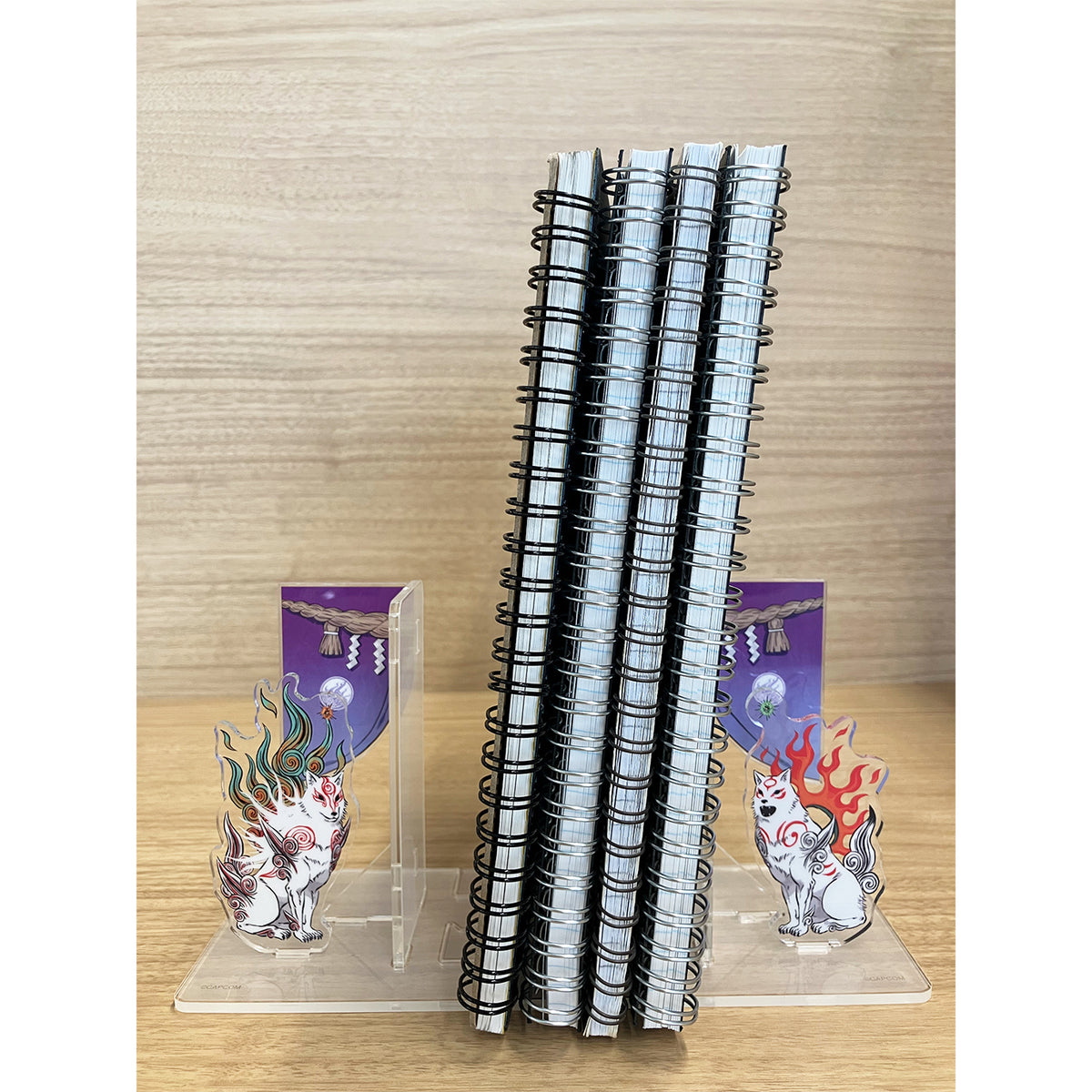 Okami 20th Anniversary Reprint Art Acrylic Book Stand Set - Capcom