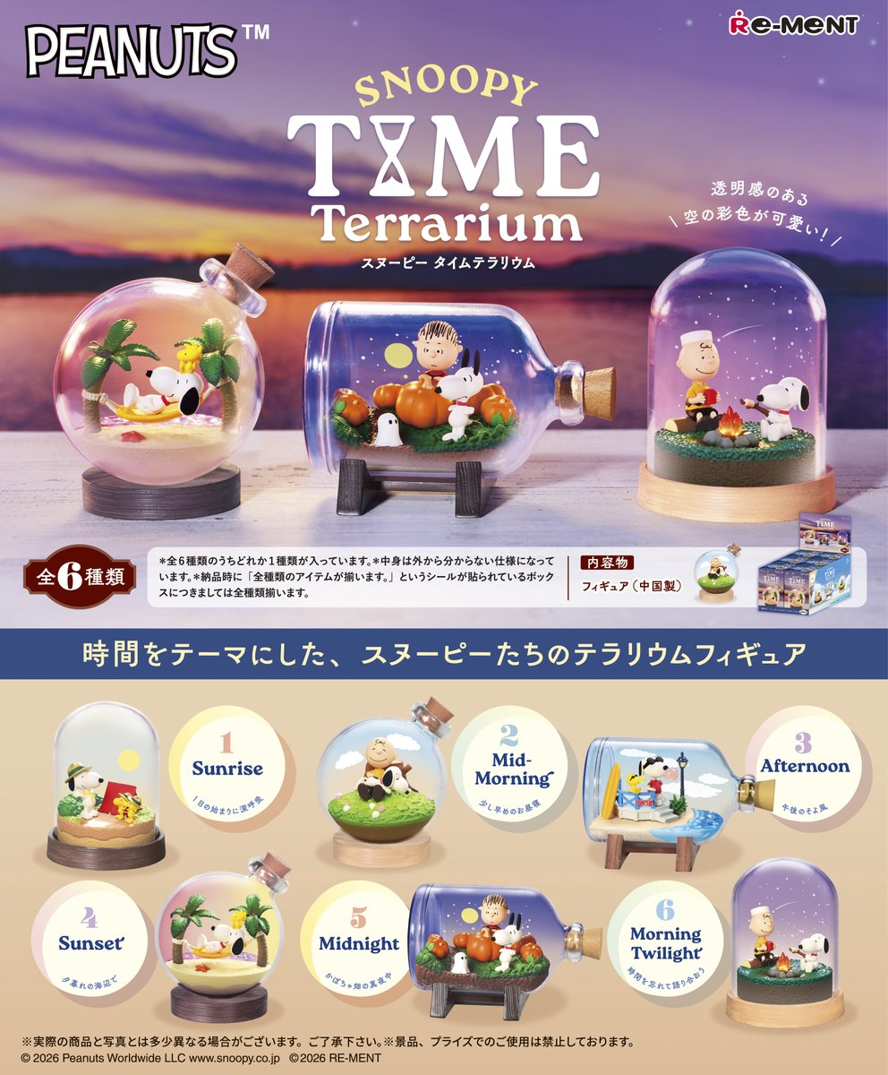 Re-Ment SNOOPY TIME Terrarium (SNOOPY)