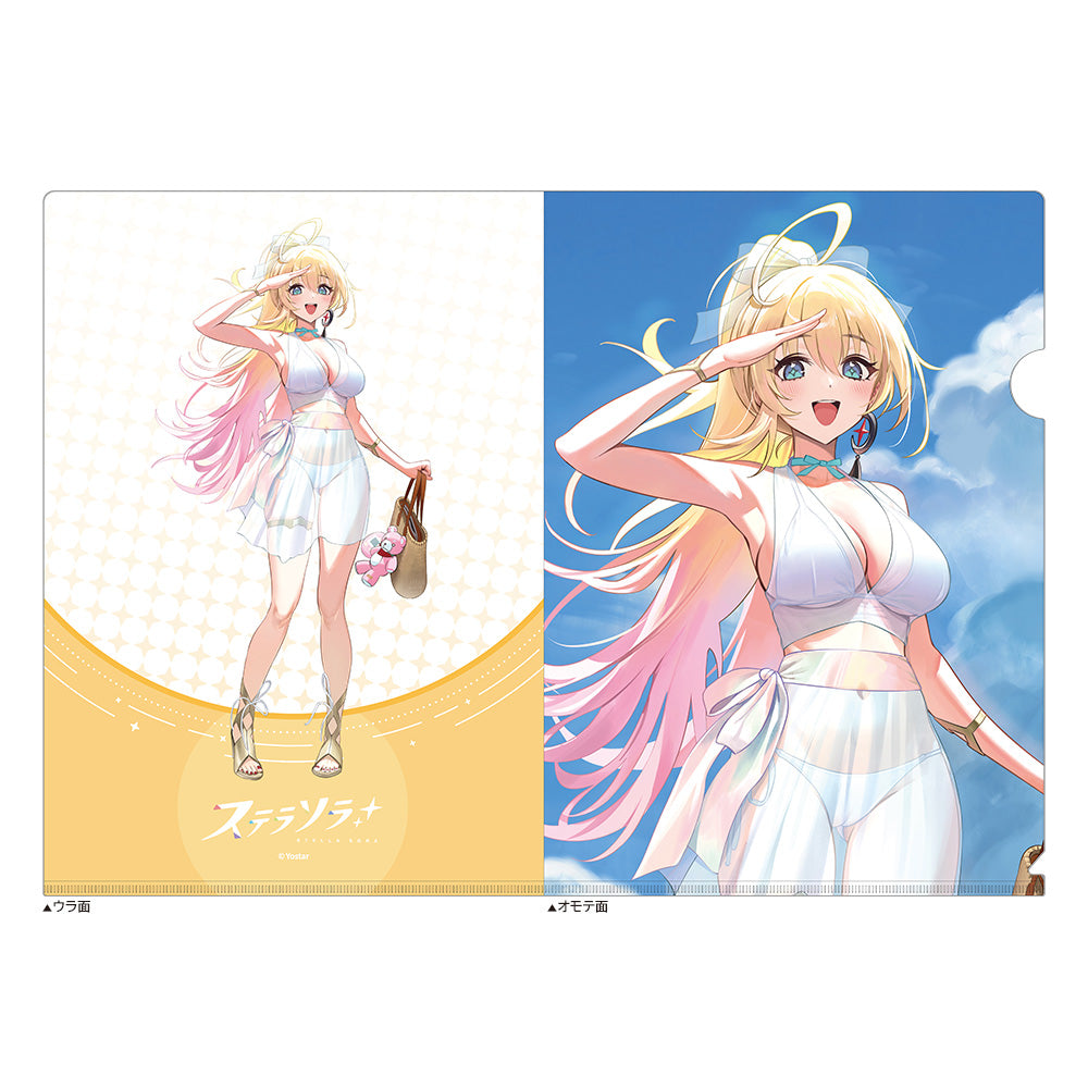 Stella Sora Original Illustration Summer Outfit Clear File Seina - Key-th