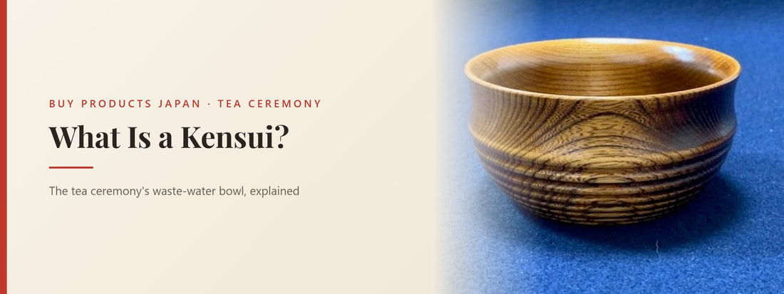 A handmade Takayama bentwood kensui, the waste-water bowl of the Japanese tea ceremony