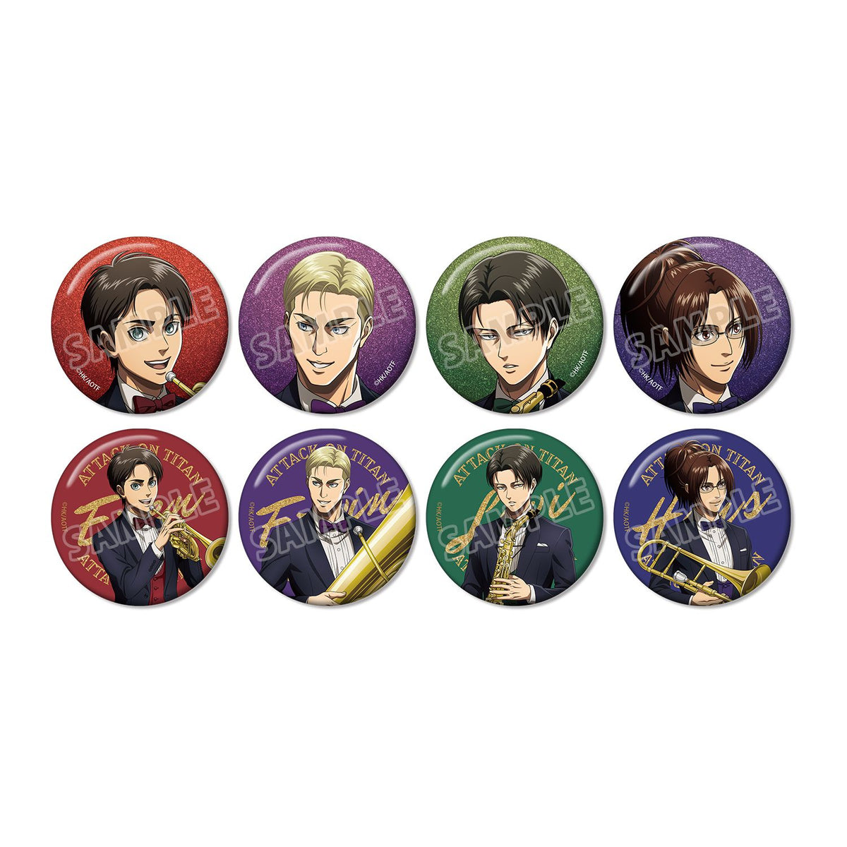 Attack on Titan Original Illustration Jazz ver. Trading Glitter Can Badge - arma bianca