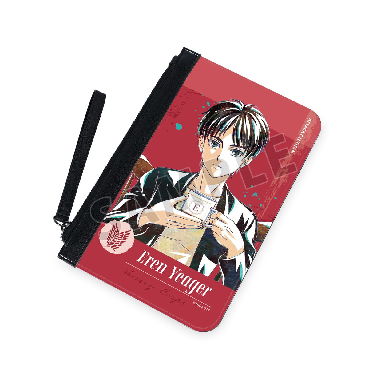 Attack on Titan Original Illustration Tea Time ver. Ani-Art PU Leather Flat Pouch Eren - arma bianca