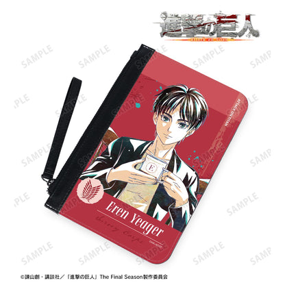 Attack on Titan Original Illustration Tea Time ver. Ani-Art PU Leather Flat Pouch Eren - arma bianca