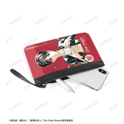 Attack on Titan Original Illustration Tea Time ver. Ani-Art PU Leather Flat Pouch Eren - arma bianca