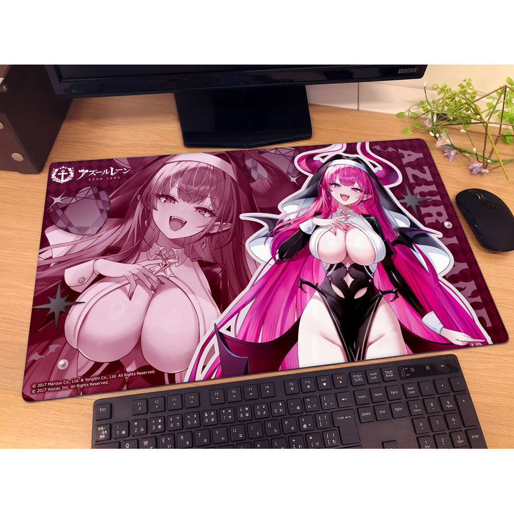 Azur Lane Original Illustration Succubus Sister Rubber Mat Mecklenburg - Key-th
