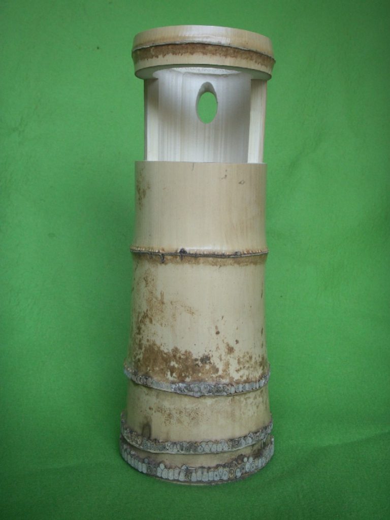 Bamboo Flower Vase (Hanaire) — Hitoegiri (Single-Cut) — Takayama
