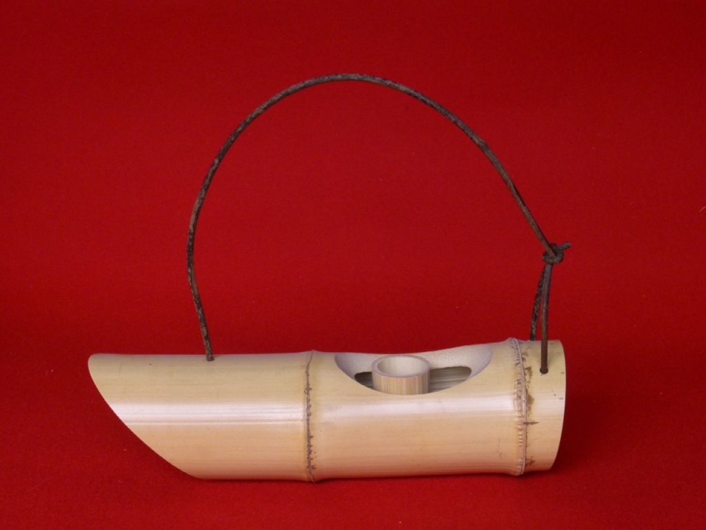 Bamboo Flower Vase (Hanaire) — Tsuribune (Boat-Shape) — Takayama