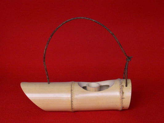 Bamboo Flower Vase (Hanaire) — Tsuribune (Boat-Shape) — Takayama