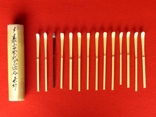 Bamboo Tea Scoop (Chashaku) — Omotesenke Grand-Master Preference — Takayama