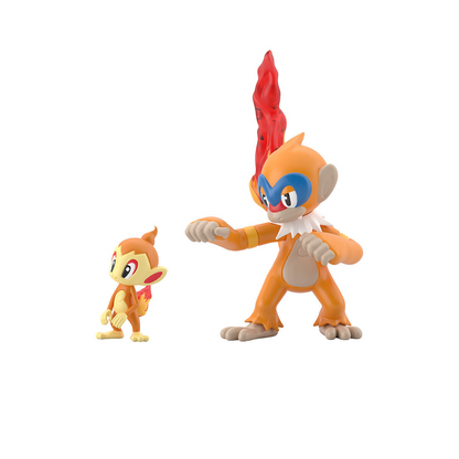 BANDAI Candy 20. Pokemon Scale World Sinnoh Region: Chimchar & Monferno (Pokemon)