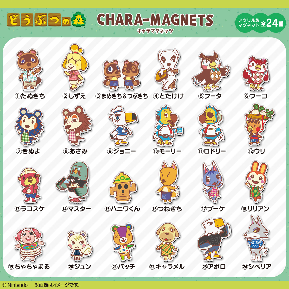 BANDAI Candy Animal Crossing Character Magnets (NINTENDO)