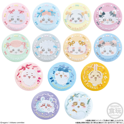 BANDAI Candy Chiikawa Embroidered Button Badge Biscuit 2 (Chiikawa)