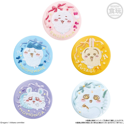 BANDAI Candy Chiikawa Embroidered Button Badge Biscuit 2 (Chiikawa)