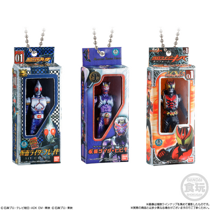 BANDAI Candy Kamen Rider Sofubi Package Charm 2 & Choco Biscuit (Kamen Rider)