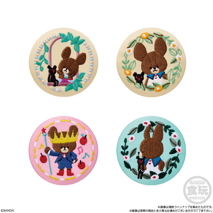 BANDAI Candy  Kuma no Gakkou Embroidered Can Badge Biscuit