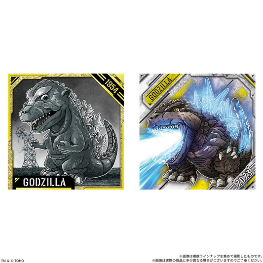 BANDAI Candy Niformation Godzilla Great Kaiju Assemble Sticker Wafer (Godzilla)