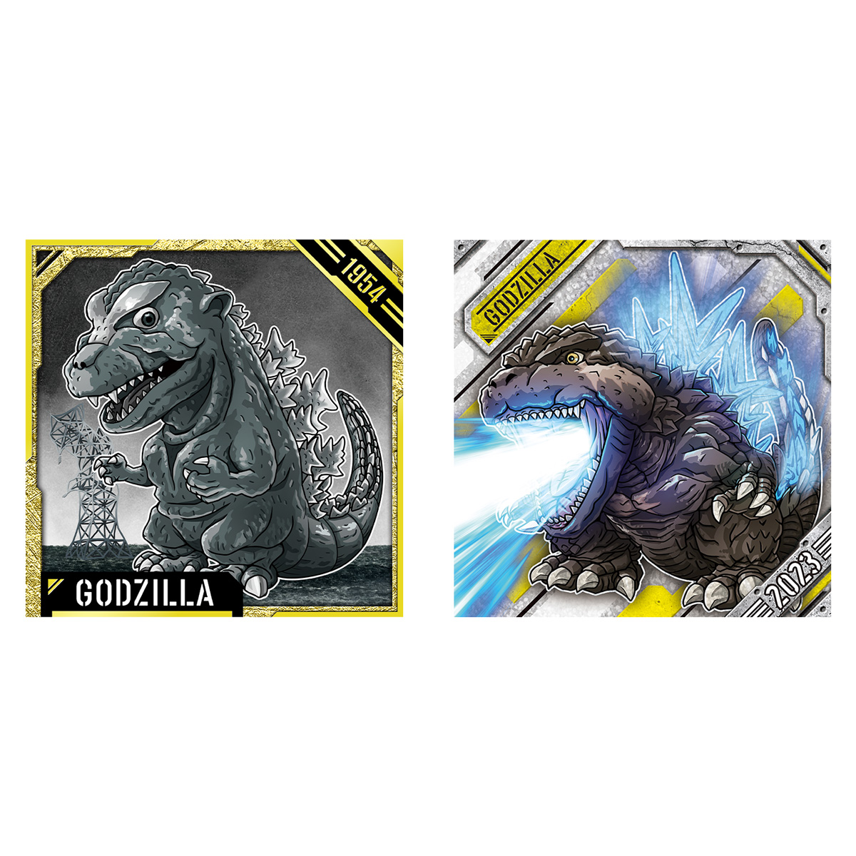 BANDAI Candy Niformation Godzilla Great Kaiju Assemble Sticker Wafer (Godzilla)