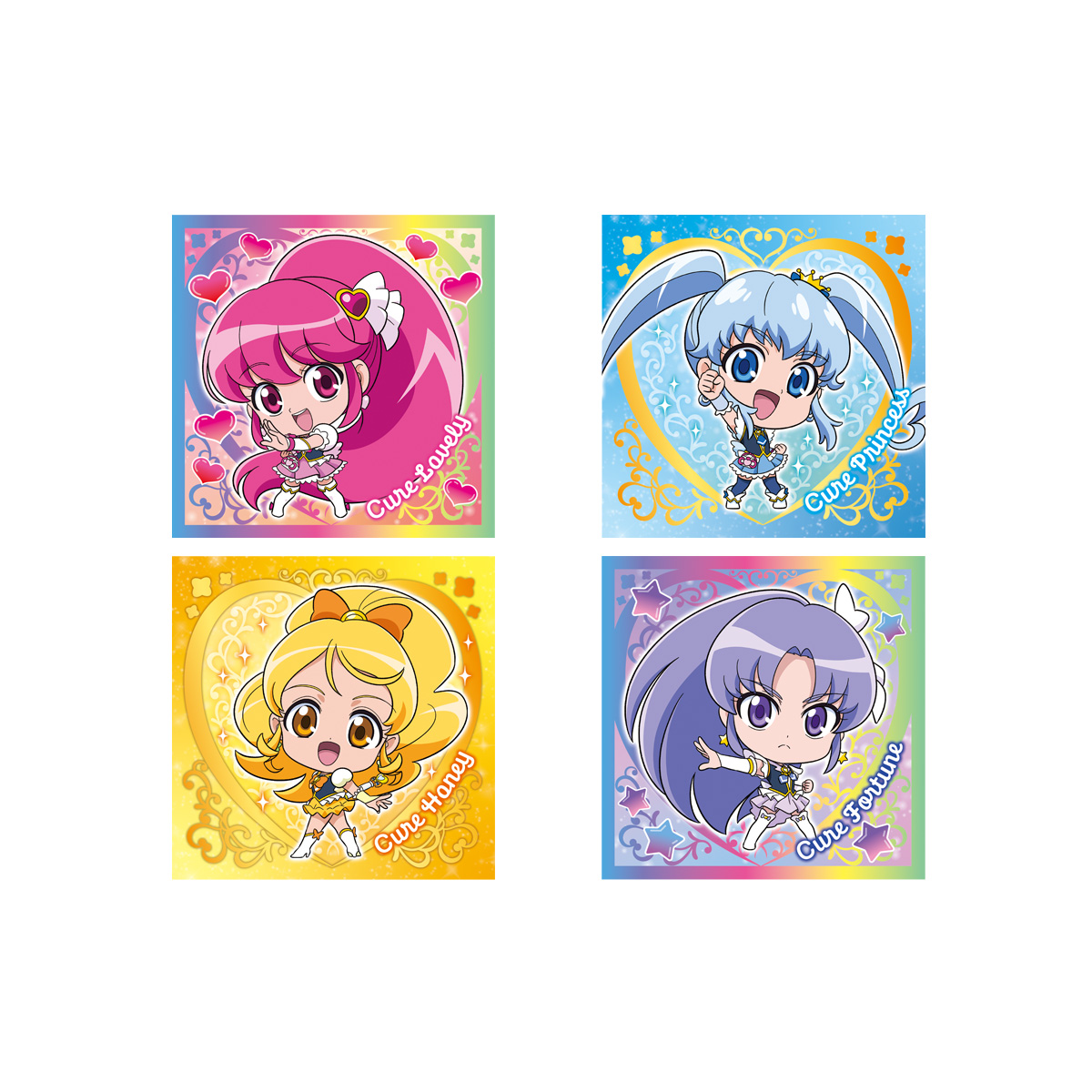 PRETTY CURE All-Stars Niformation Sticker Wafer 4 - BANDAI Candy