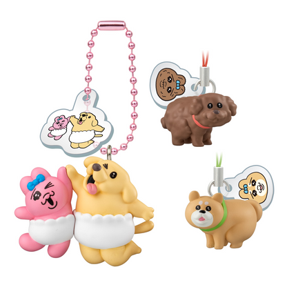 BANDAI Candy Opantsuu Usagi and Wan-ko Mascot with Biscuit