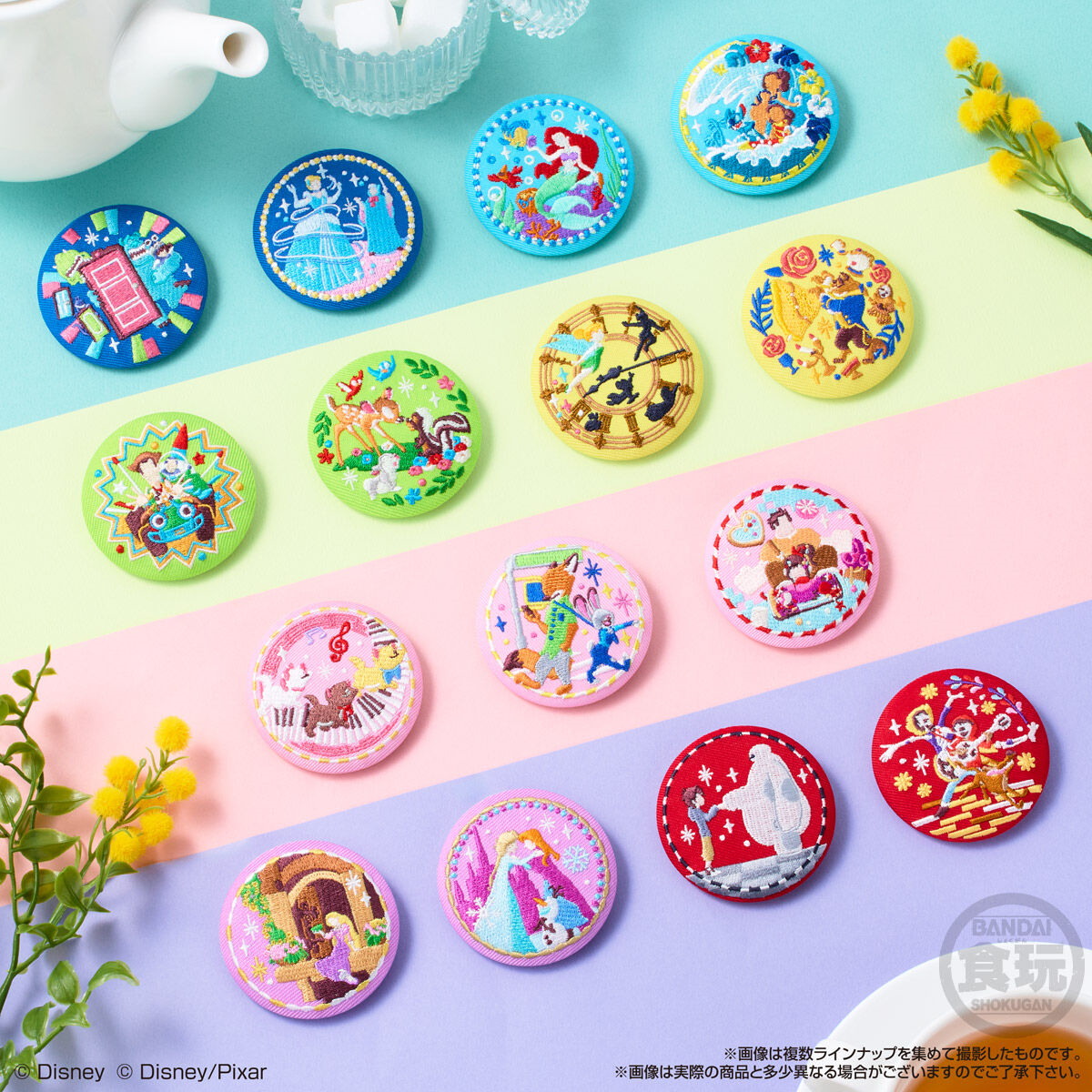 BANDAI Candy Reissue Disney Characters Embroidered Can Badge Biscuits 2 (Disney)