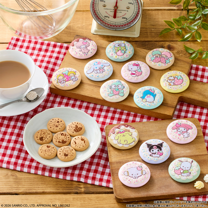 BANDAI Candy Sanrio Characters Embroidered Can Badge Biscuit 4