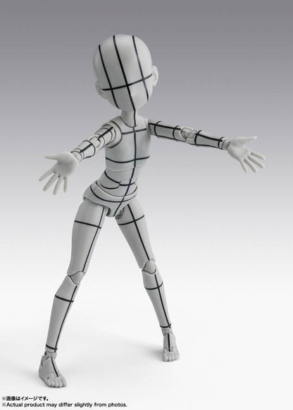 Bandai S.H.Figuarts Body-chan -Ken Sugimori- Edition -Wire Frame- (Gray Color Ver.) (Completed)