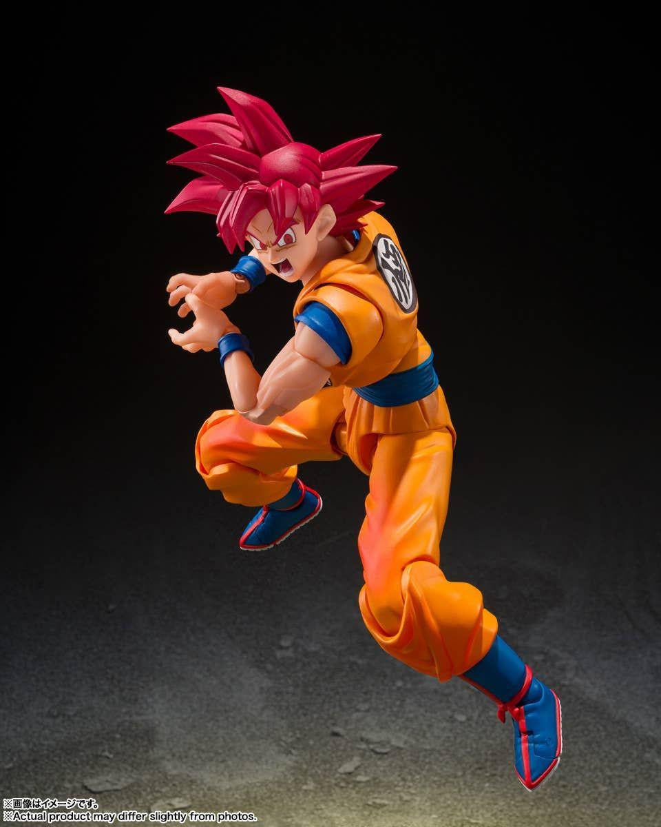 Bandai S.H.Figuarts Super Saiyan God Son Goku (Kami no Ki o Matoishi Sugata) (Completed) (Dragon Ball)