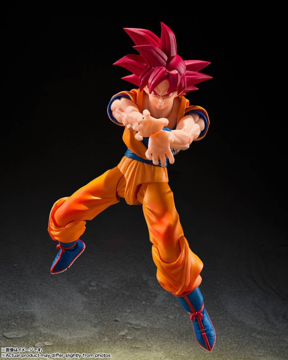 Bandai S.H.Figuarts Super Saiyan God Son Goku (Kami no Ki o Matoishi Sugata) (Completed) (Dragon Ball)