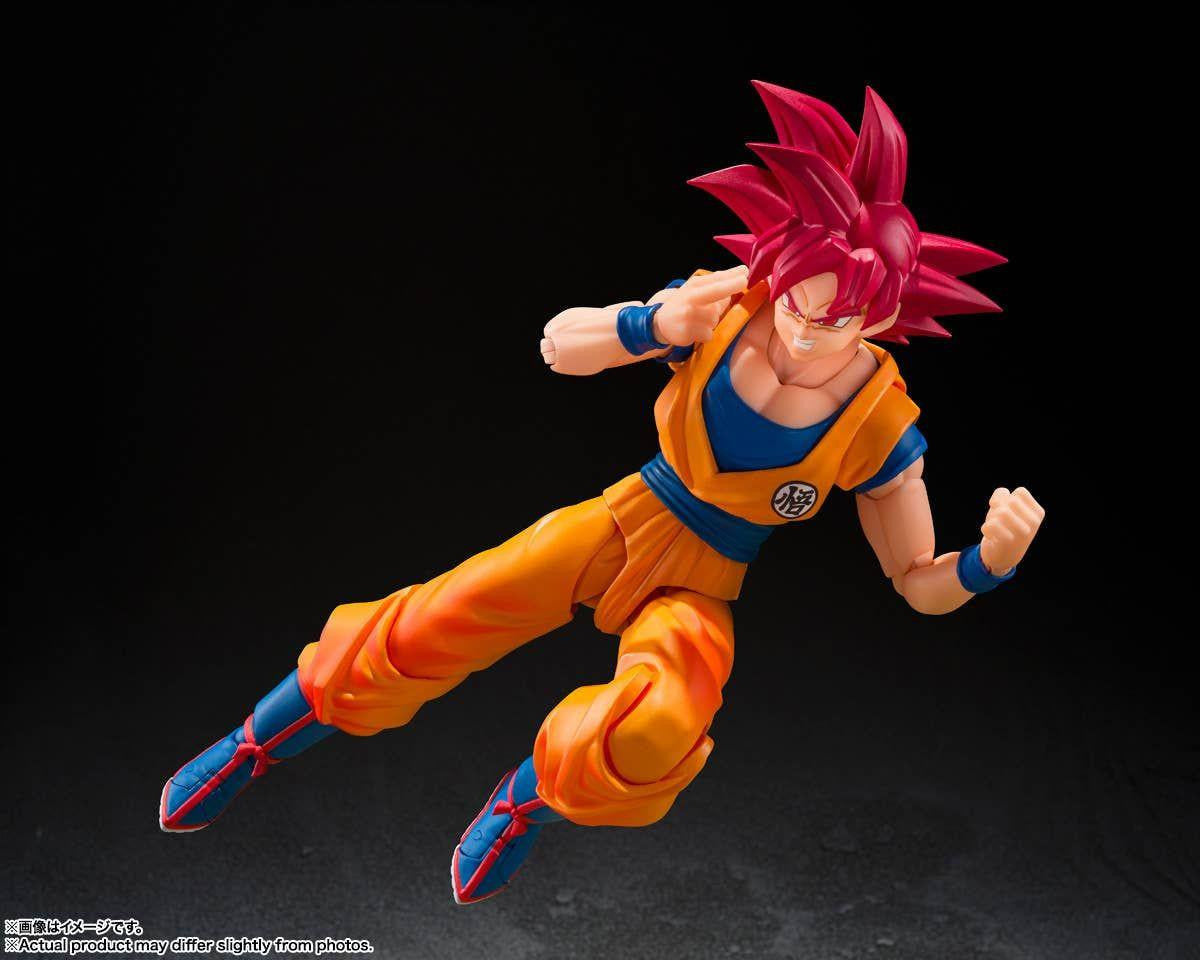 Bandai S.H.Figuarts Super Saiyan God Son Goku (Kami no Ki o Matoishi Sugata) (Completed) (Dragon Ball)