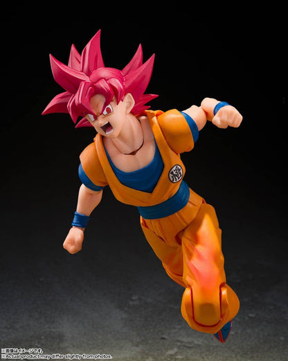 Bandai S.H.Figuarts Super Saiyan God Son Goku (Kami no Ki o Matoishi Sugata) (Completed) (Dragon Ball)