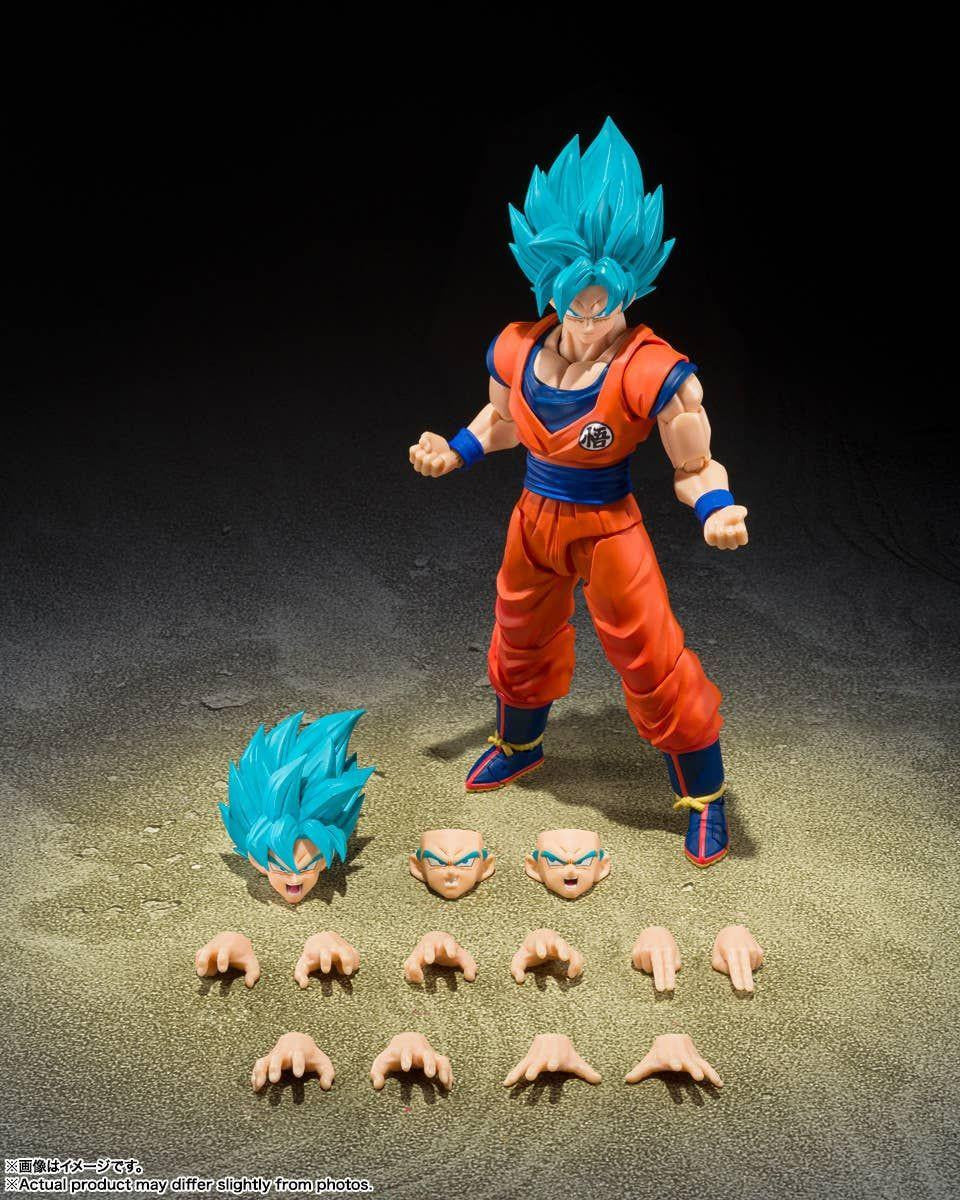 Bandai S.H.Figuarts Super Saiyan God Super Saiyan Son Goku (Genkai o Koeshi Aoki Chikara) (Completed) (Dragon Ball)