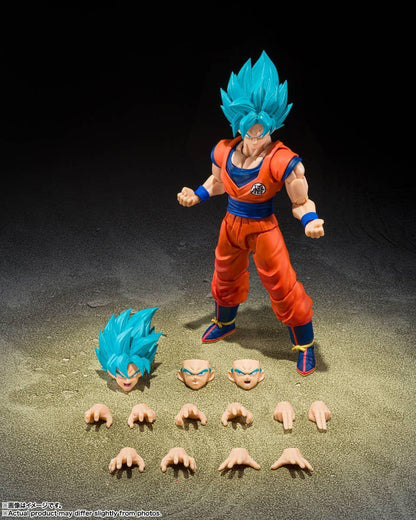 Bandai S.H.Figuarts Super Saiyan God Super Saiyan Son Goku (Genkai o Koeshi Aoki Chikara) (Completed) (Dragon Ball)