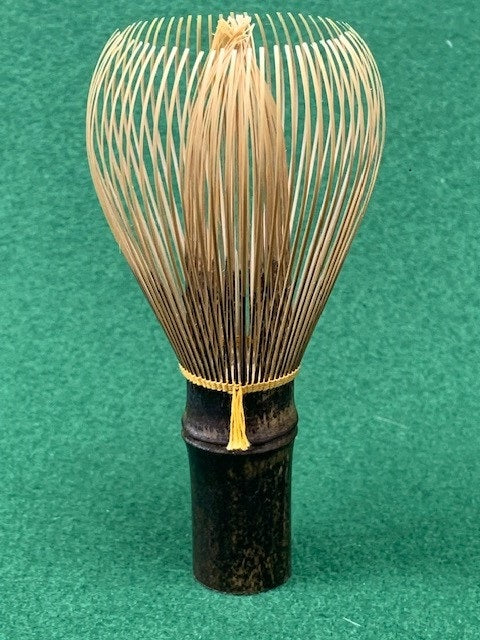 Black Bamboo Matcha Tea Whisk (Chasen) (Orange Thread) — Takayama Chasen by Kubo Sabun