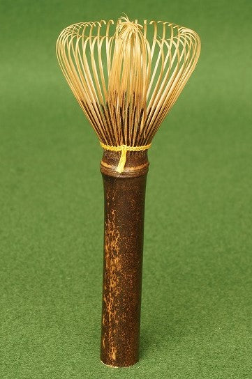 Black Bamboo Matcha Whisk-Style Stirrer (Yellow Thread) — Takayama, Kubo Sabun