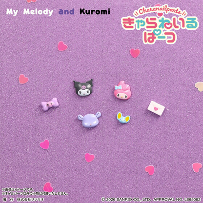 Character Nail Parts My Melody & Kuromi (Sanrio Characters) - LIFESTYLE BANDAI