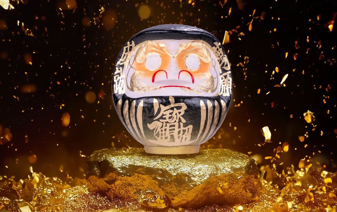 Daimonya Black-ink Fortune Daruma ~Gold's Peak~