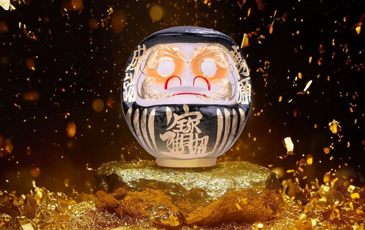 Daimonya Black-ink Fortune Daruma ~Gold's Peak~