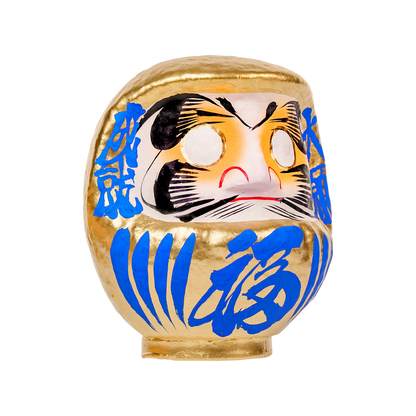Daimonya Gold Daruma 15cm Blue
