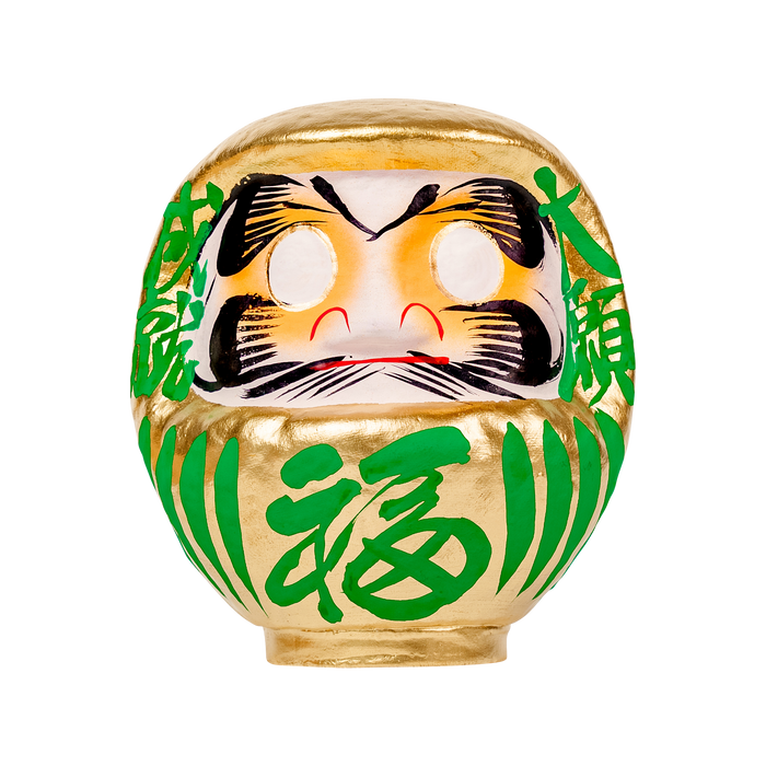 Daimonya Gold Daruma 15cm Green