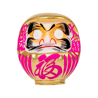 Daimonya Gold Daruma 15cm Pink